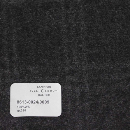 8613-0024/0009 Cerruti Lanificio - Vải Suit 100% Wool - Xám Trơn